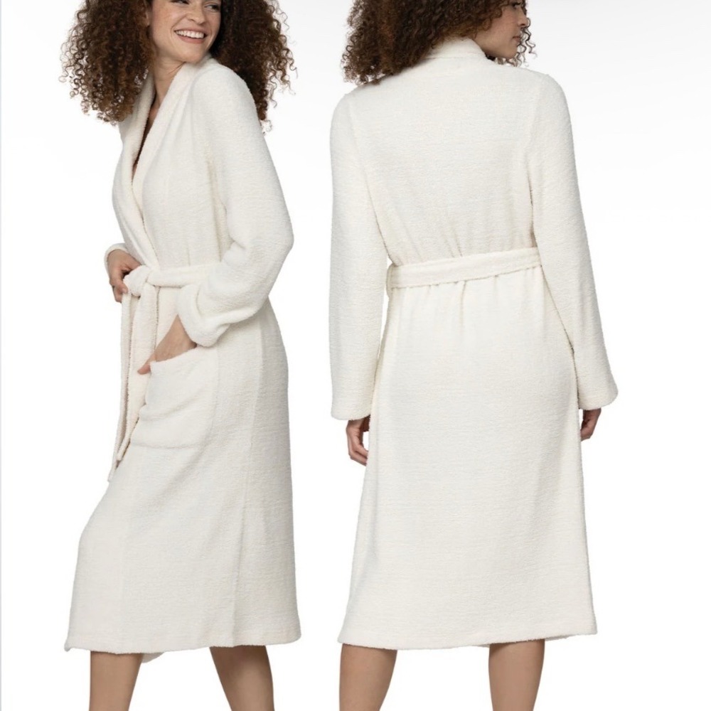PajamaGram Ivory‎ Coatigan Robe Women's XL Cozy Escape Collection Soft Plush